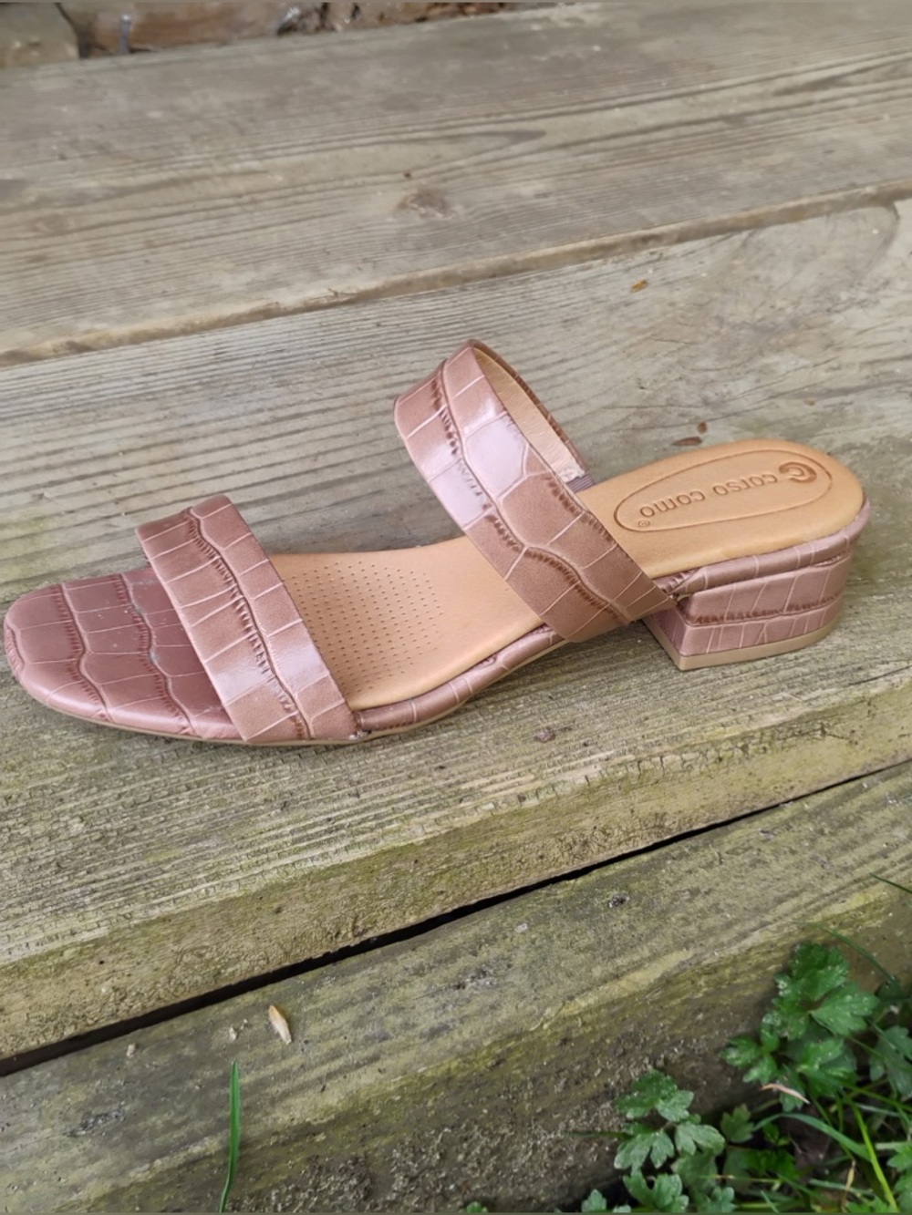 Corso Como Faux Crocodile Sandal Size 8
